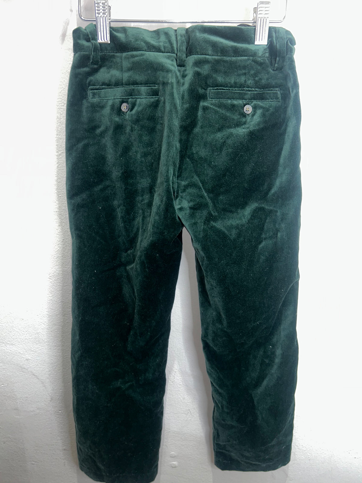 Janie & Jack green velvet pants 7y