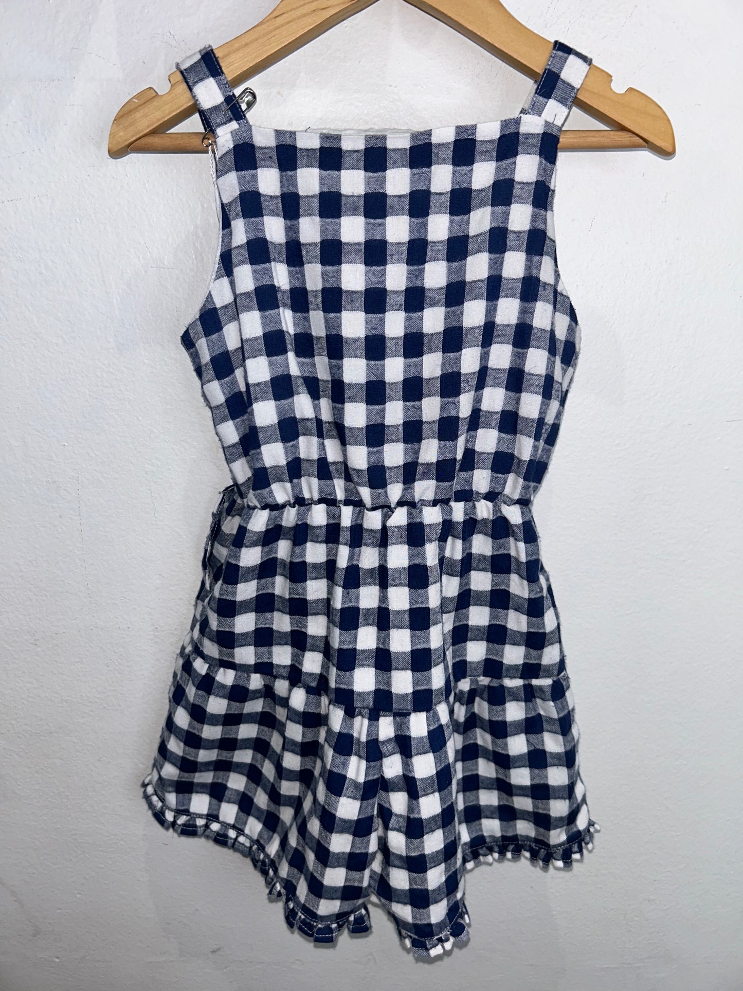 Blue gingham dress 4y