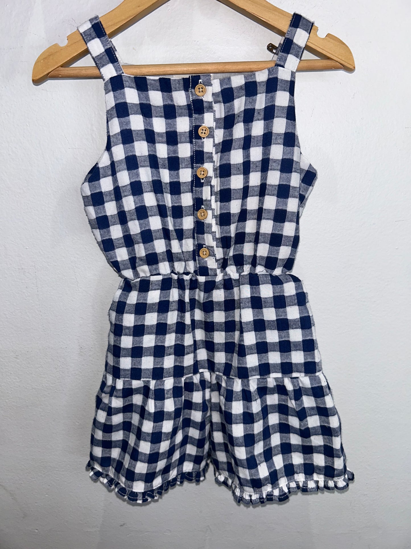 Blue gingham dress 4y