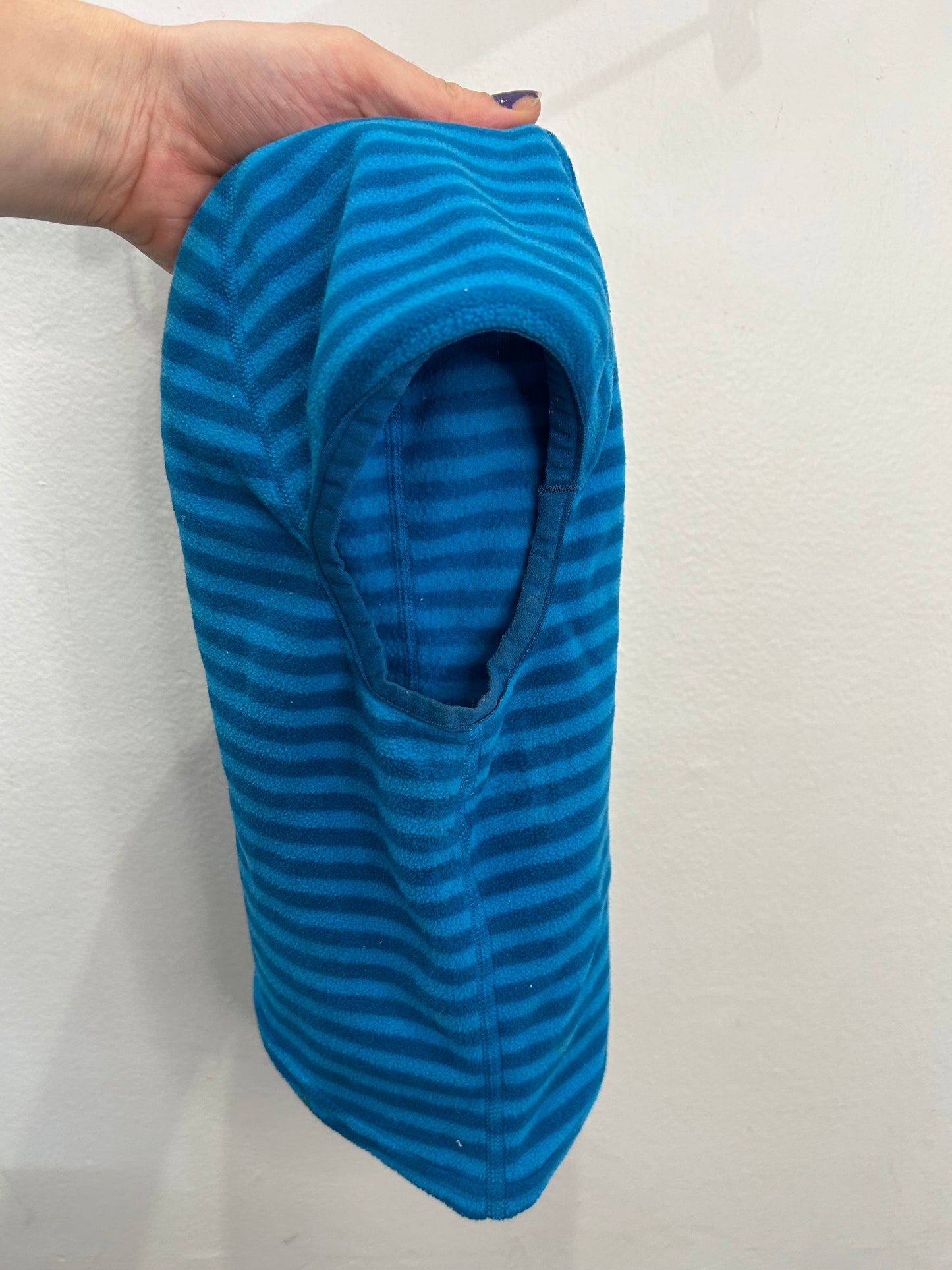 Blue fleece balaclava 12-24m