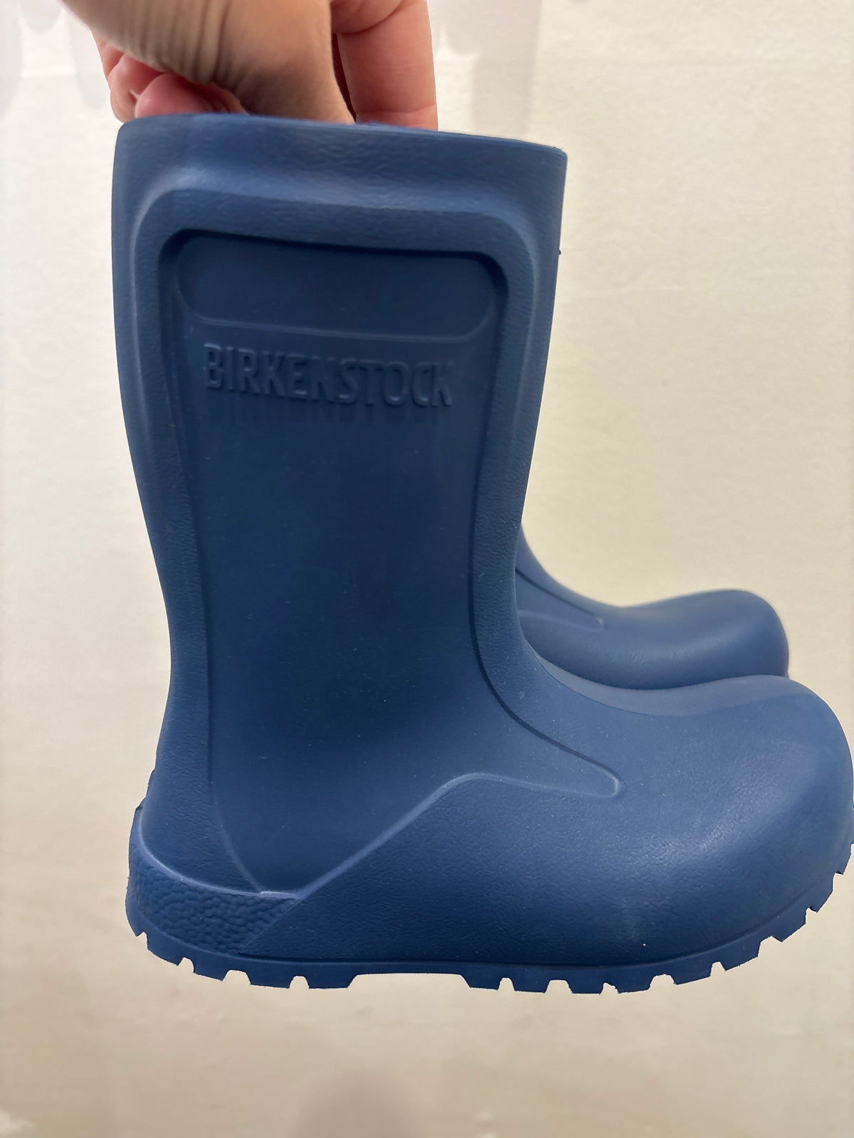 C11 Birkenstocks blue rainboots