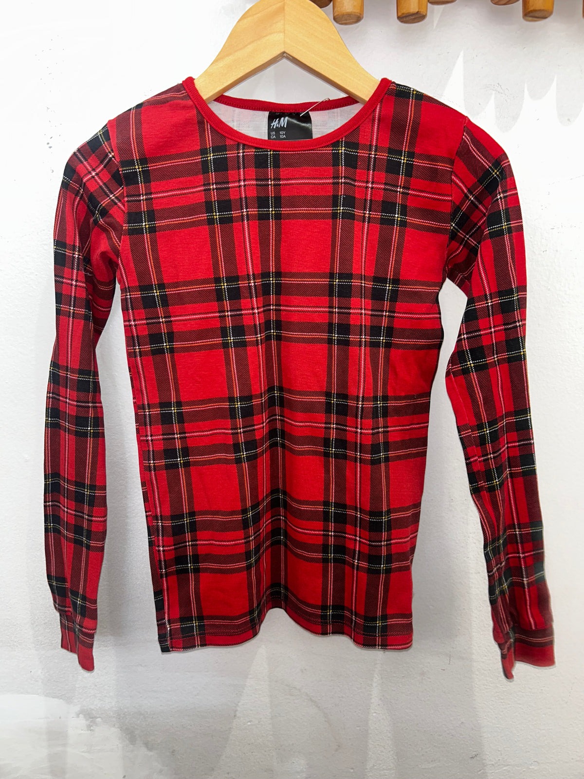 Red checkered pyjamas 10y