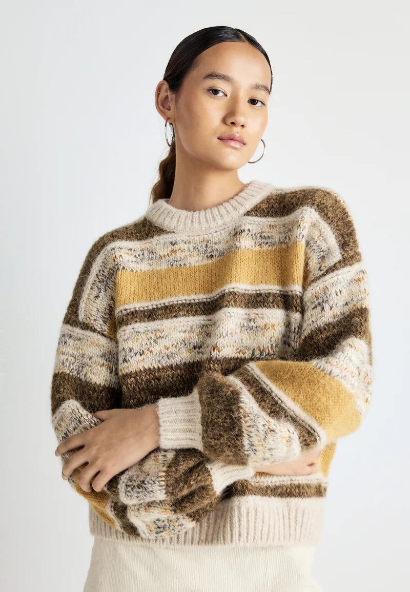 Brown textured sweater S/M