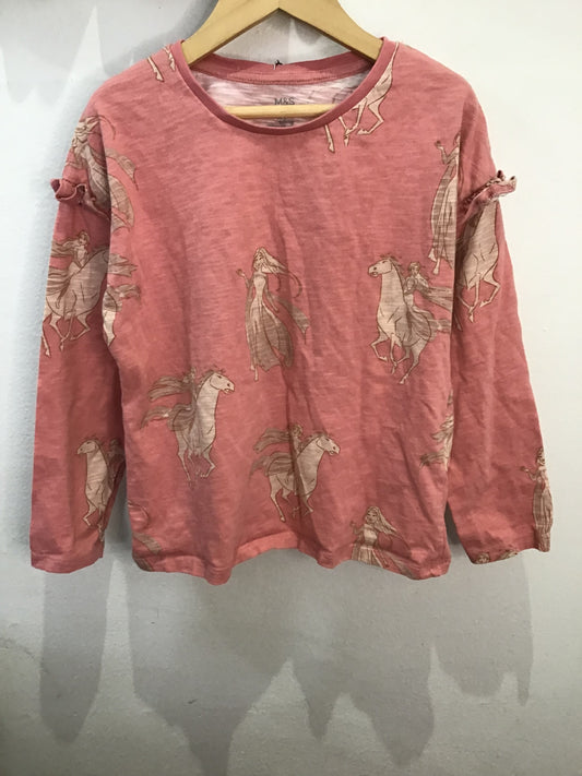 Pink Elsa longsleeve 7-8y