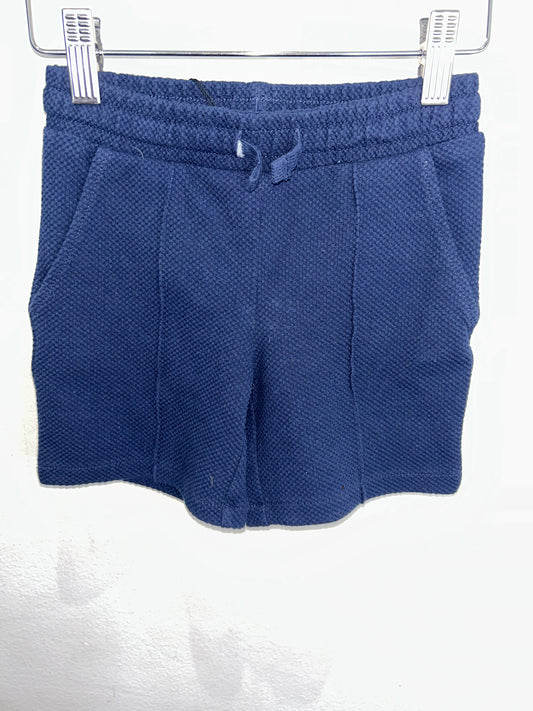 Navy heavy texture shorts 18-24m