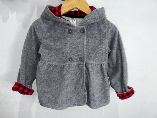 Grey fleece coat 18m