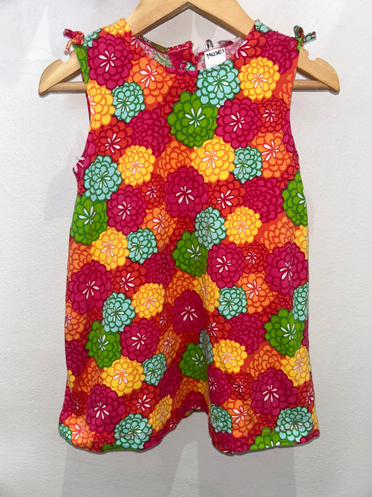 Big flowers groovy dress 12-18m