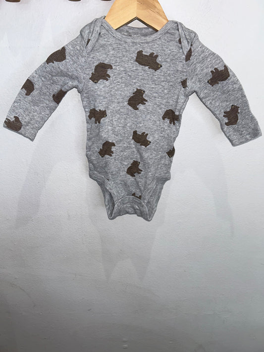 Bears grey onesie 0-3m