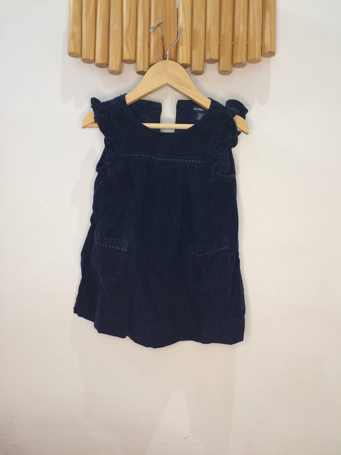 Navy corduroy dress 18-24m