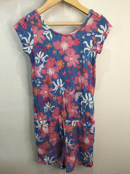 Hatley pink flowers shorty romper 5y
