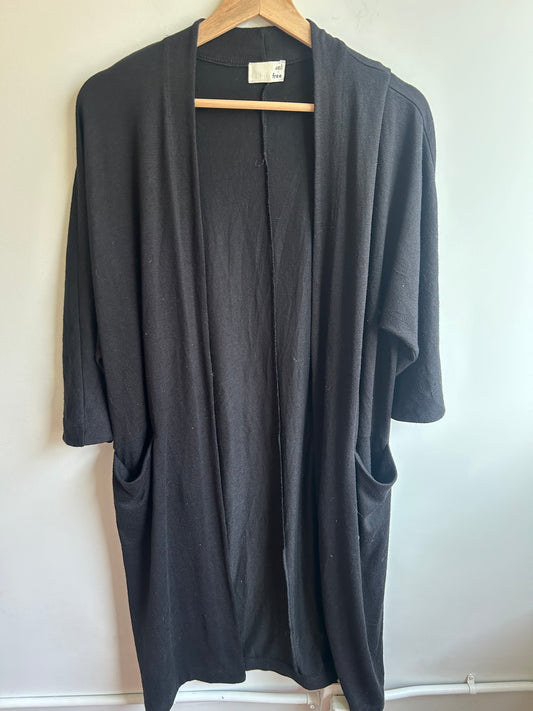 Long black cardigan L