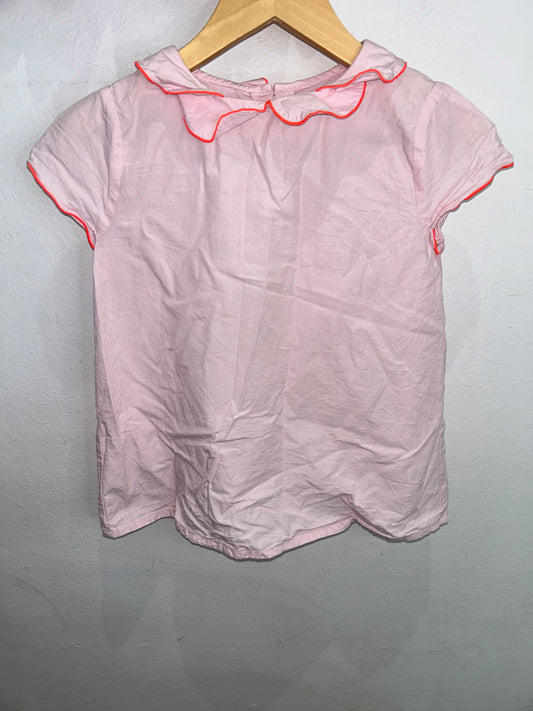 Jacadi light pink collar blouse 8y
