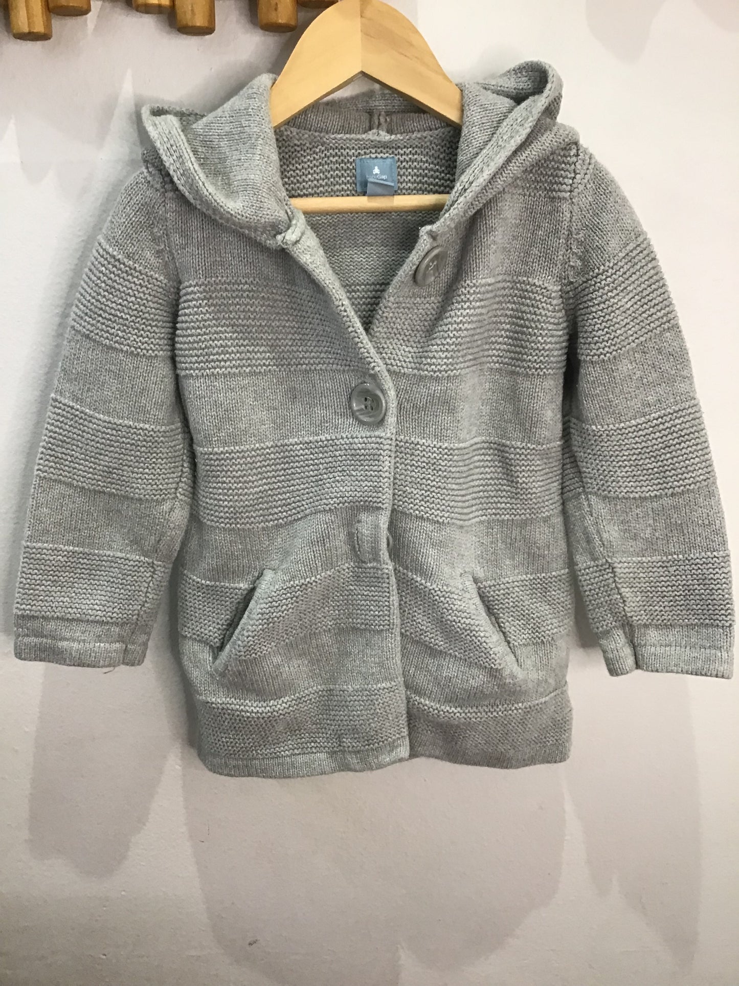 Grey long knee length sweater 3y