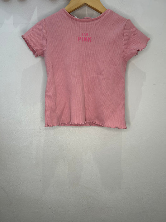 I Am Pink rib bed tee 18-24m