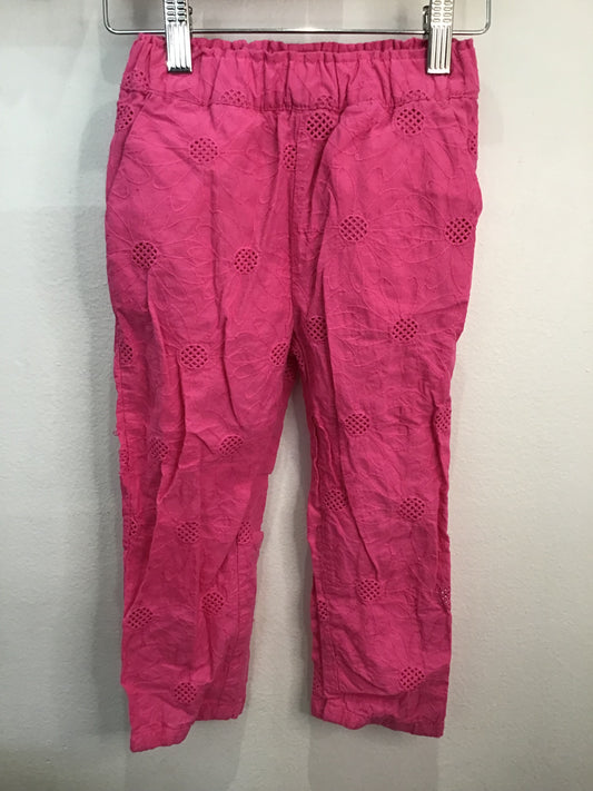 Pants pink embroidered 4y