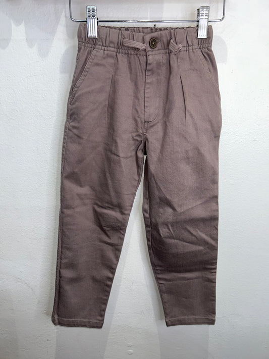 Brown twill pants 4-5y NEW