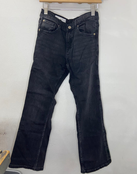 Black straight flare jeans 13-14y