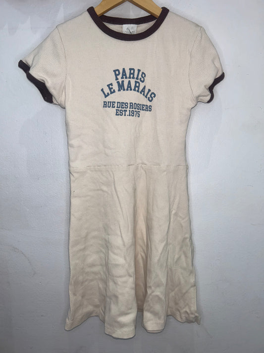 Paris ribbed dress 13-14y