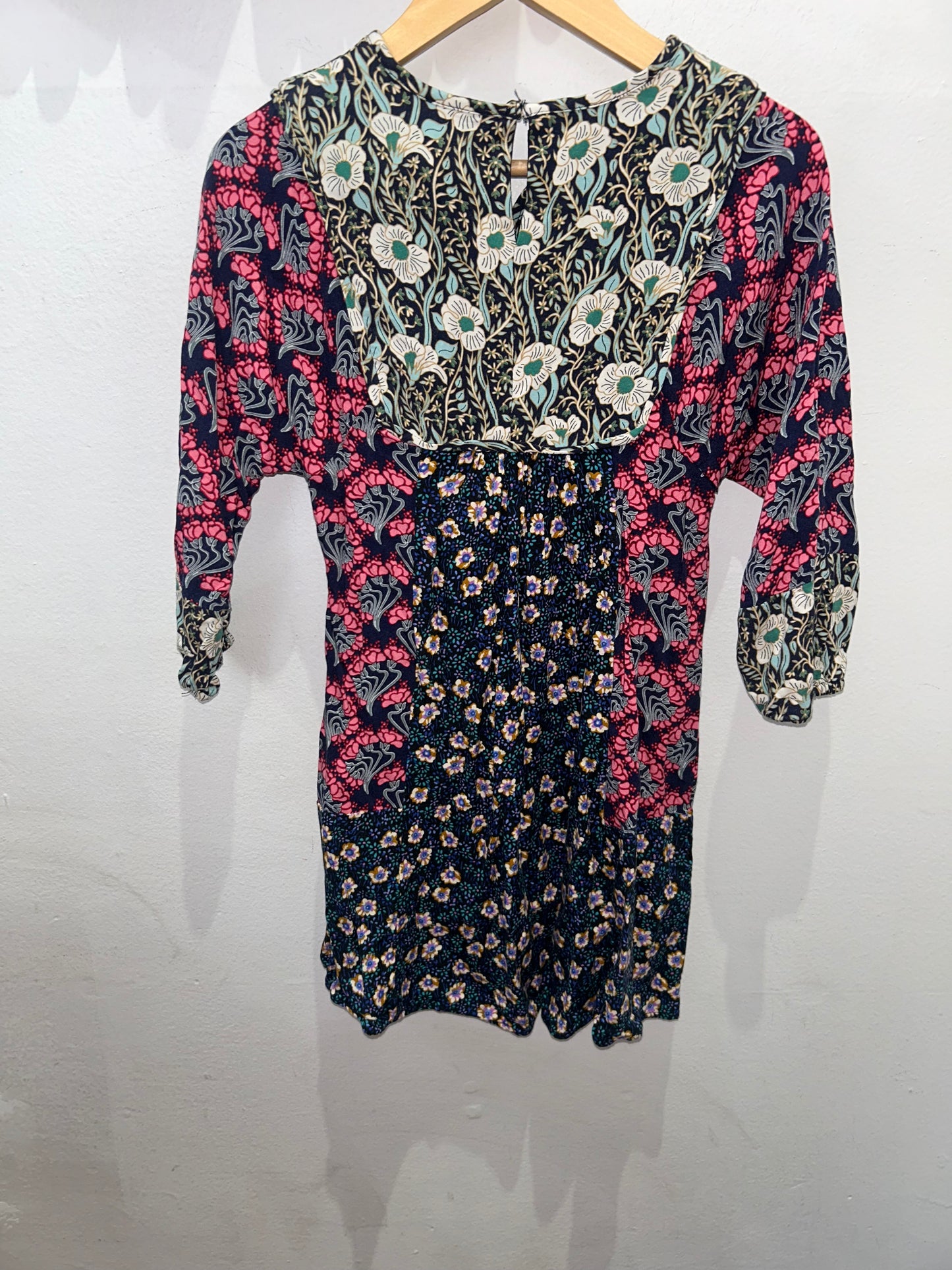 Multi-coloured floral dress 7y