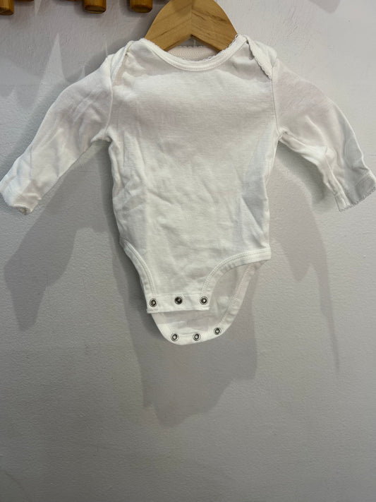 White lace neck onesie 3m