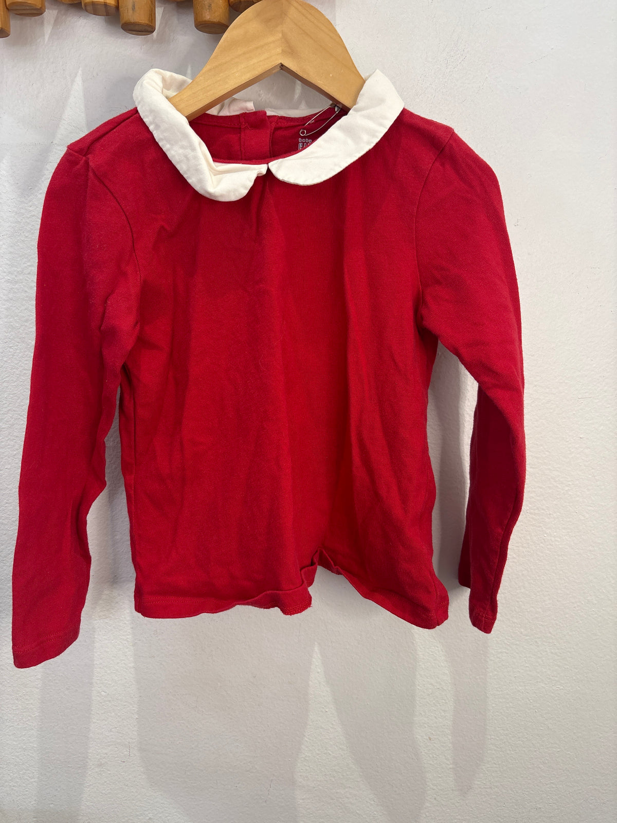 Red collared longsleeve 5y
