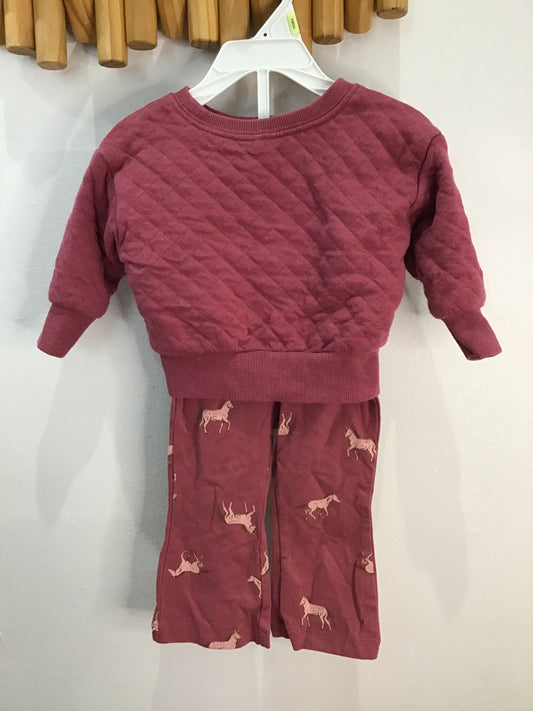 Set magenta horses 3-6m