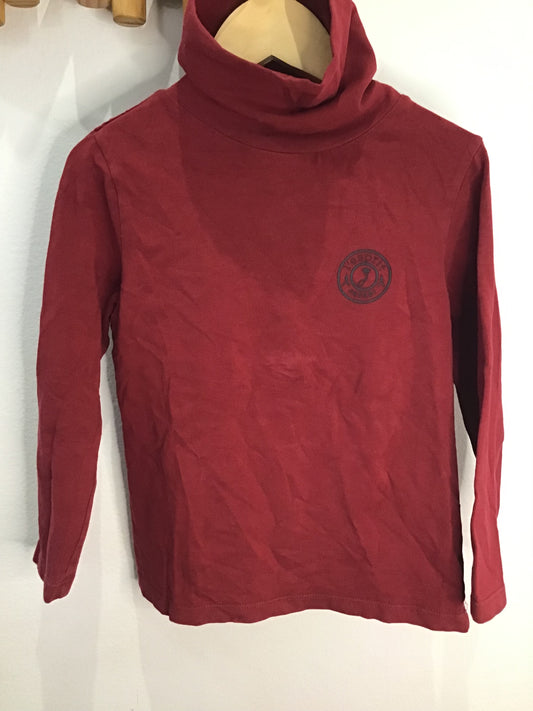 Tee maroon turtleneck 4y