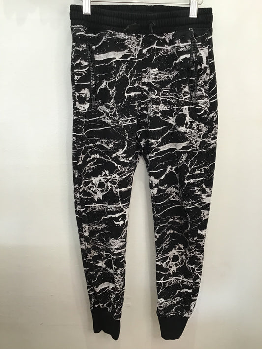 Black marbled joggers 10-11y