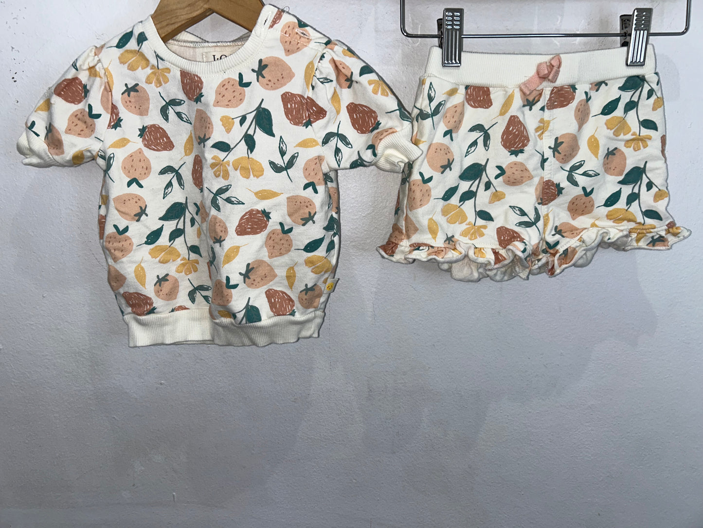 Strawberries pullover set 18m