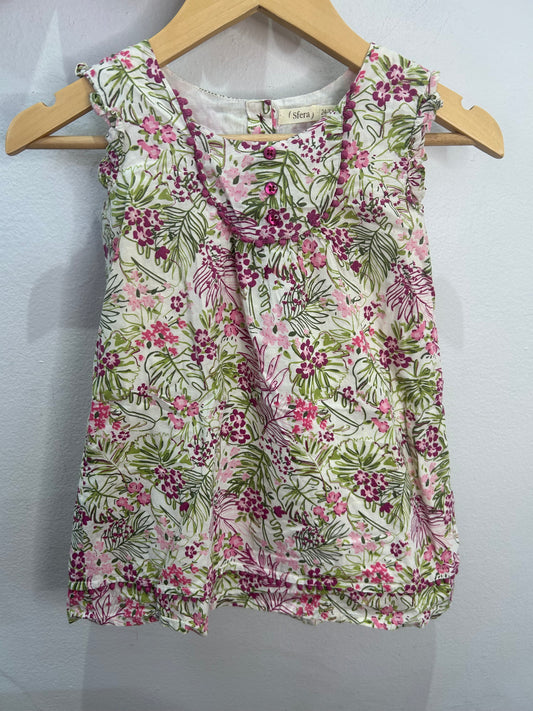 Magenta garden dress 2-3y