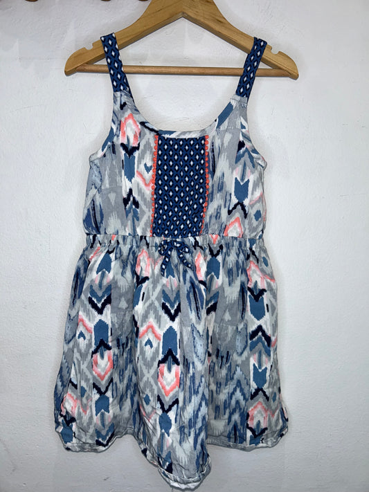 Blue print dress 5y