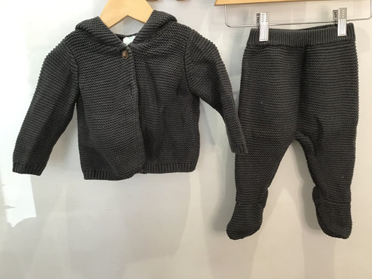 Dark grey sweater set 0-3m