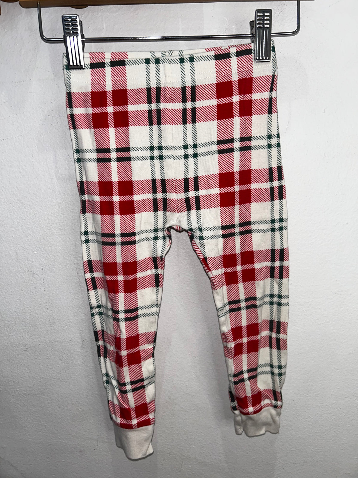 Red and green checkered pyjamas 3y