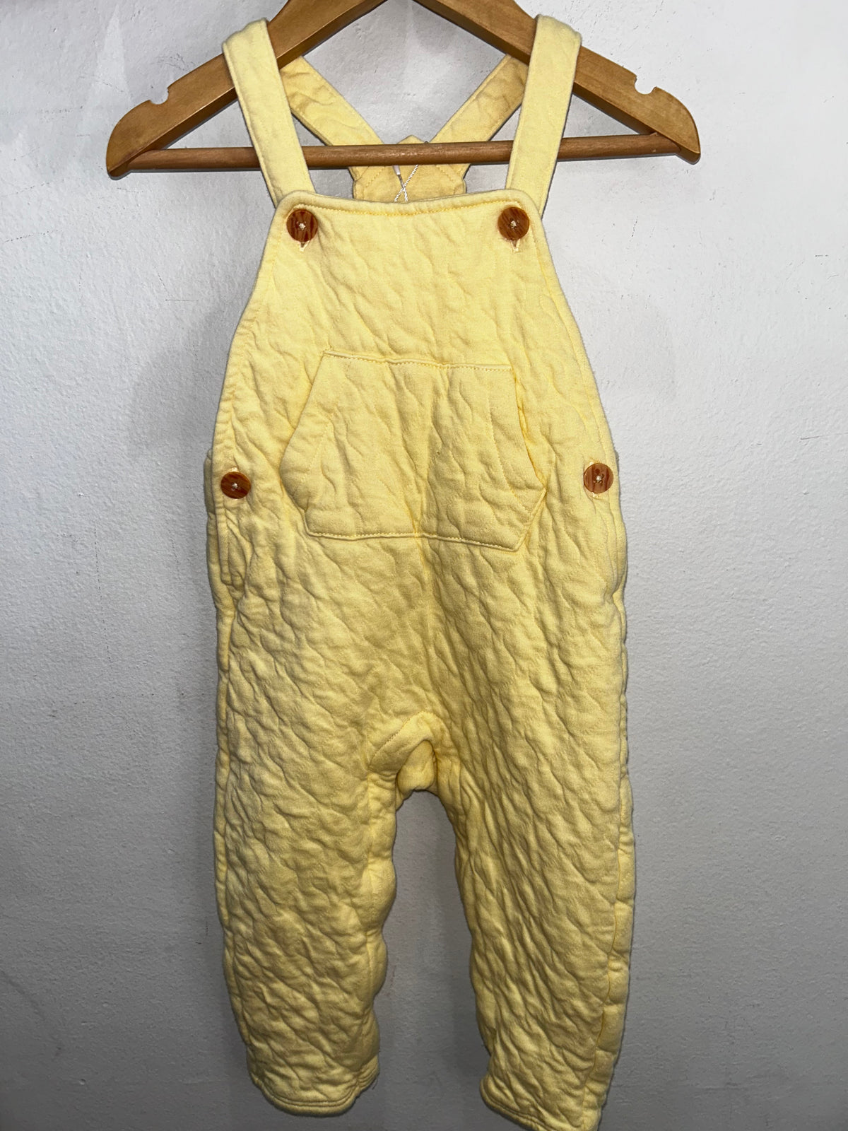 Yellow quilted romper 12-18m