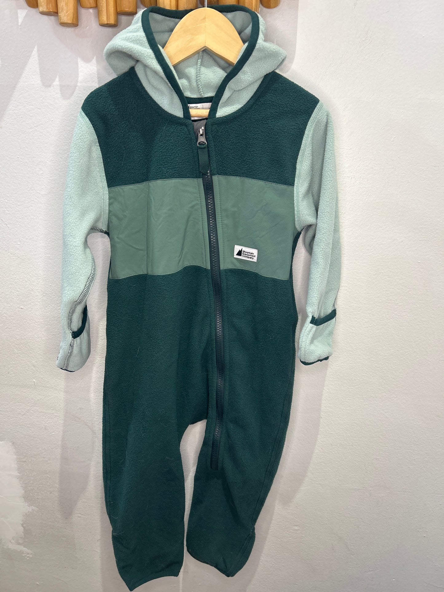 MEC green fleece bunting 18m