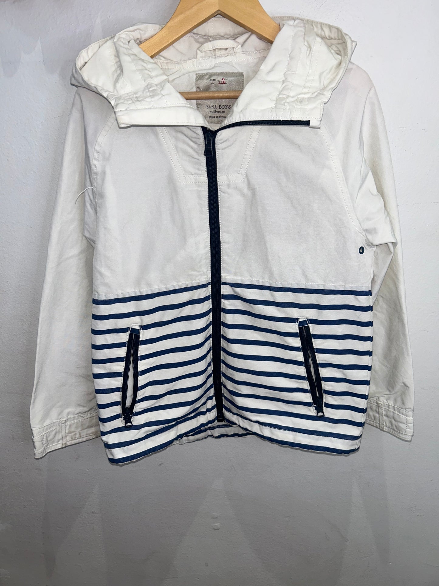 Blue stripes windbreaker 8y