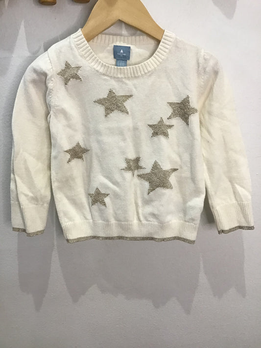 Sparkly stars sweater 2y