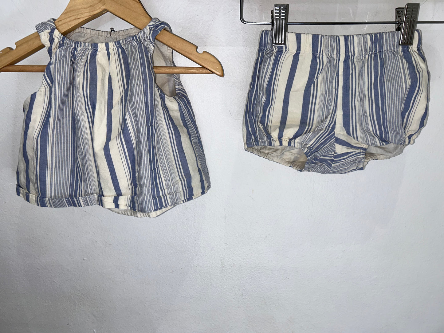 Vertical stripes shorty set 3-6m