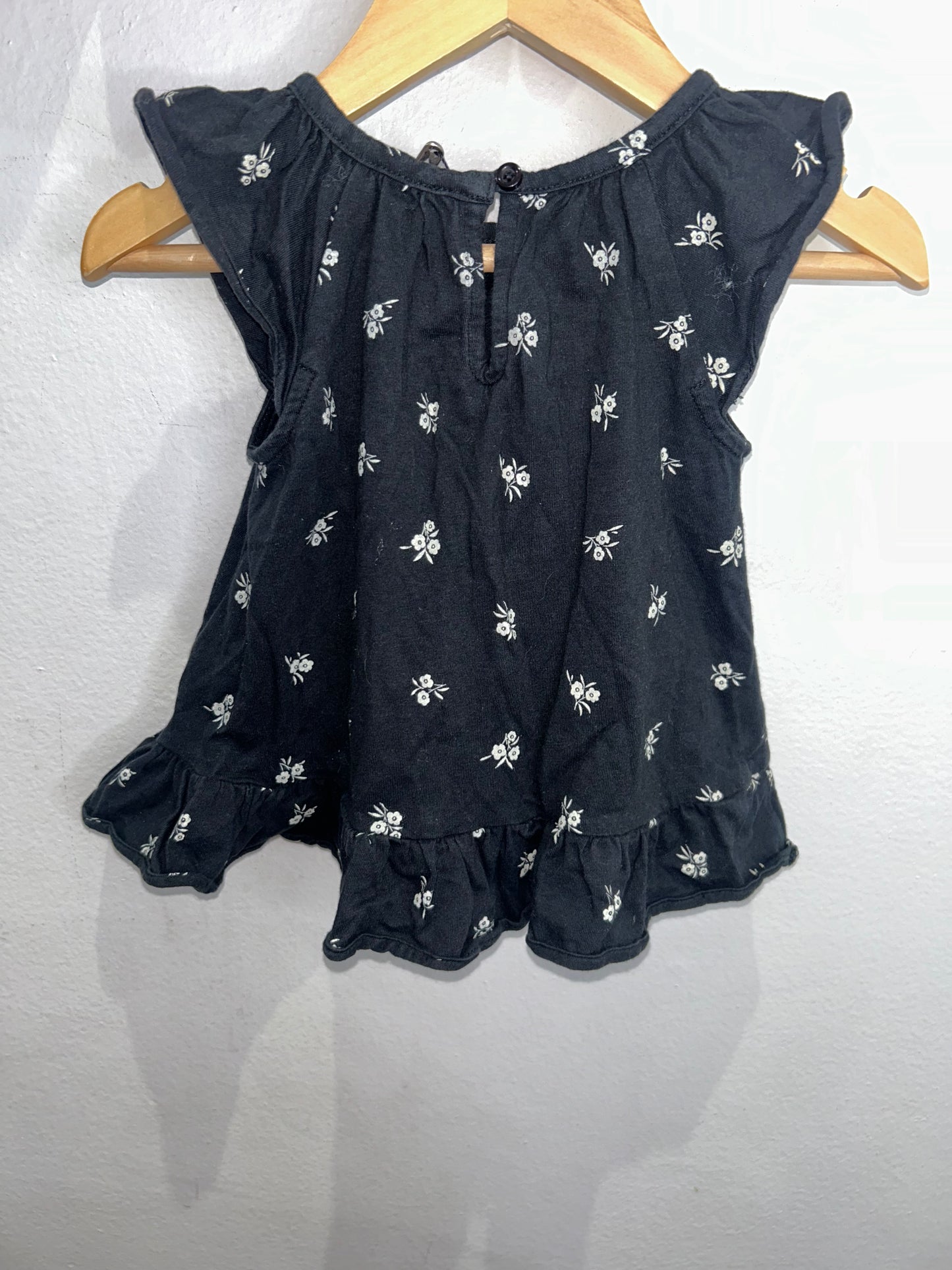 Black floral set 18-24m