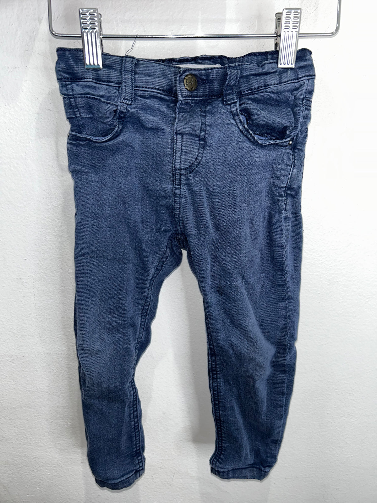Blue stretchy pants 18-24m
