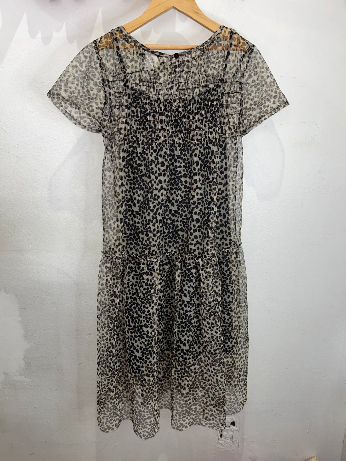 Animal print tulle dress 13-14y