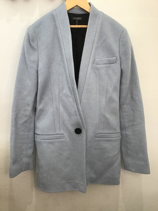 Intermix pale blue mohair coat - adult S