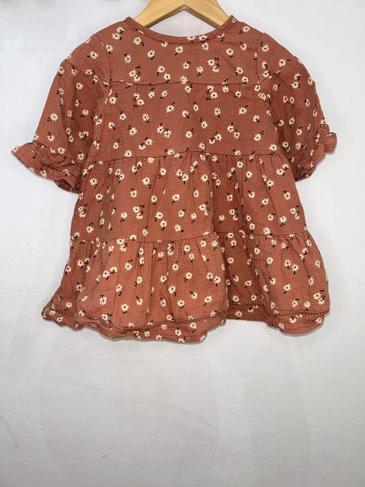 Quincy Mae brown dress 18-24m