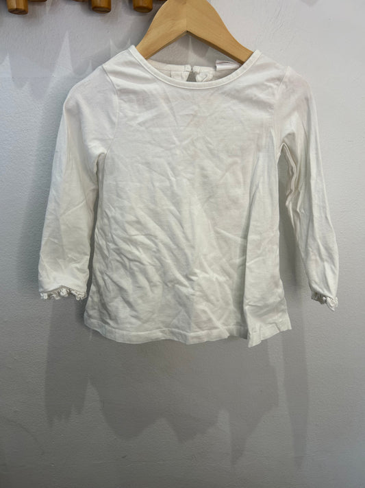 White longsleeve tunic 18m