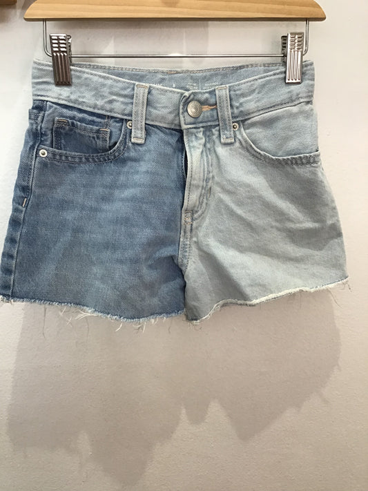 Two tone jean shorts 8y