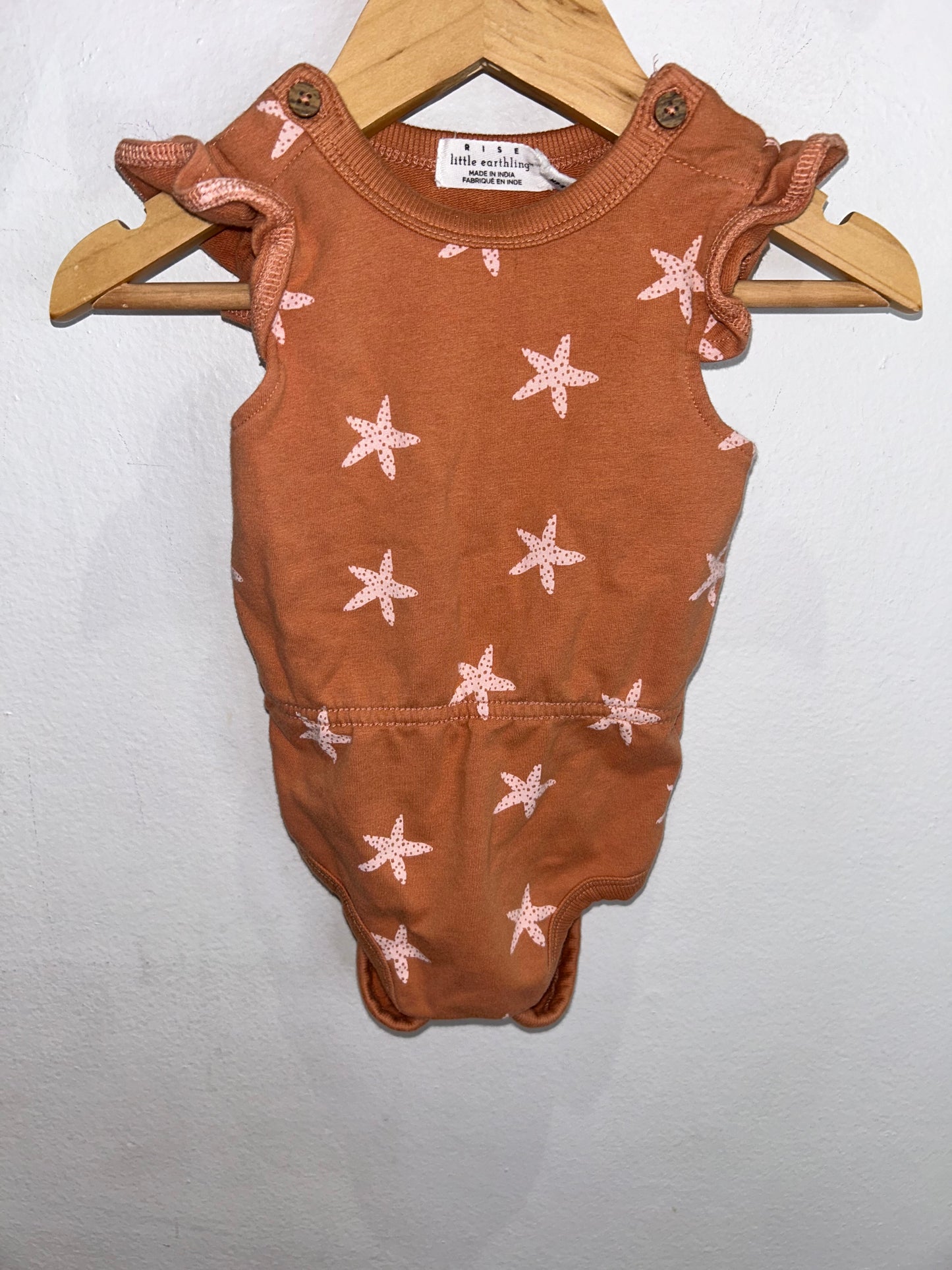 Starfish shorty romper 3-6m