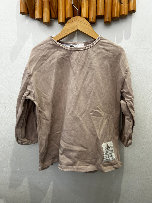 Beige Minnie oversized longsleeve 3-4y*