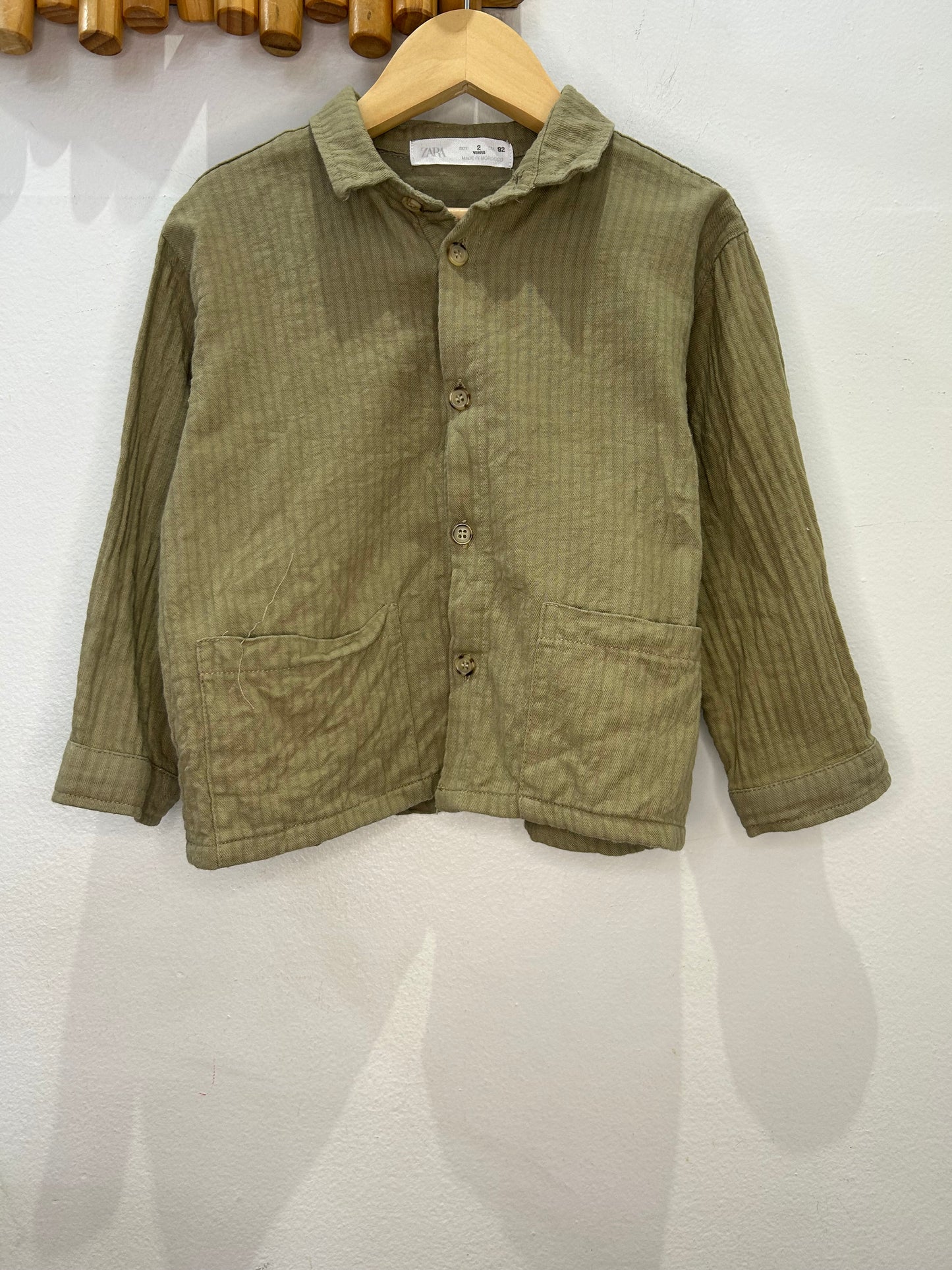 Breezy olive shirt 2y
