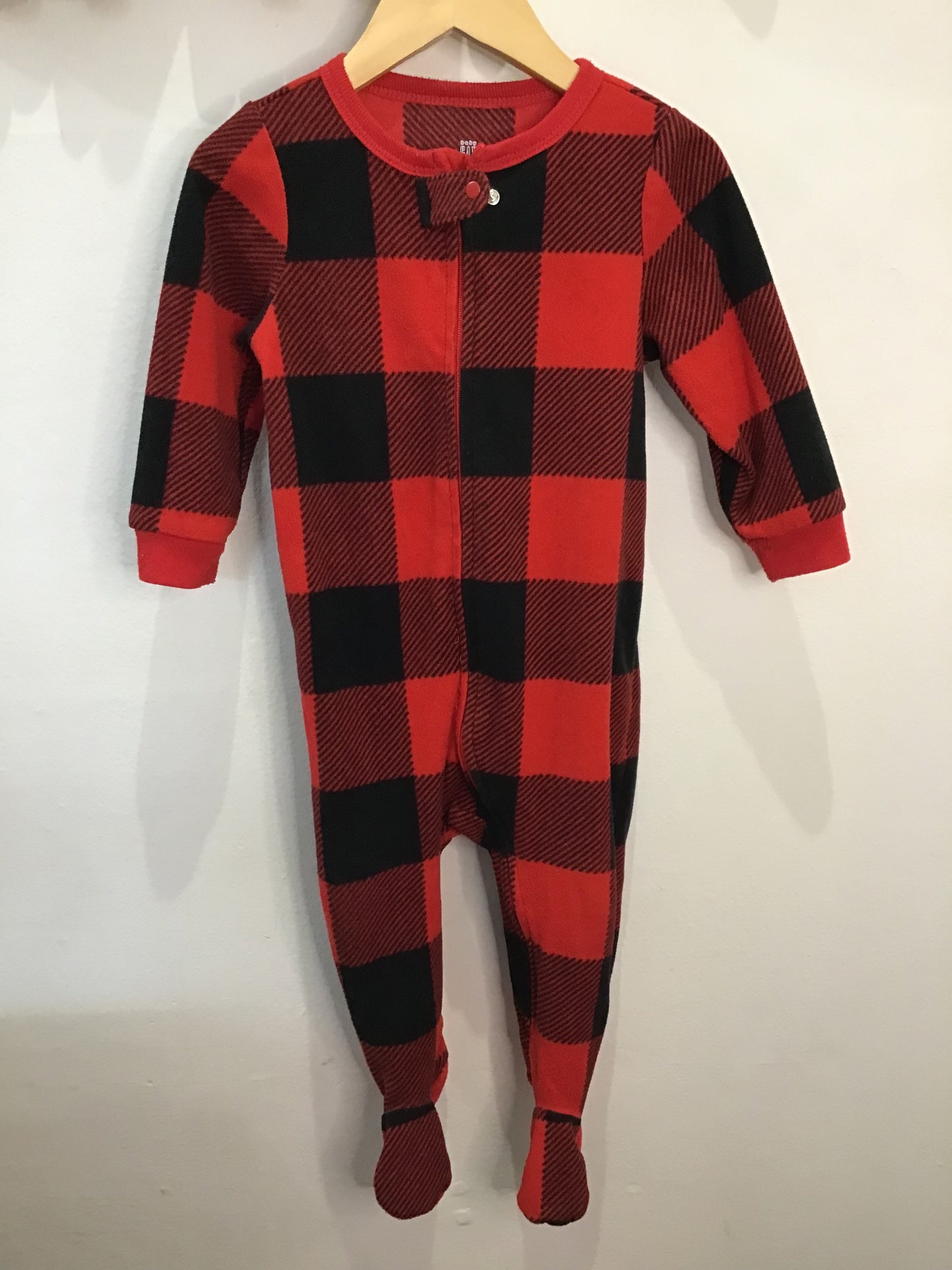 Buffalo checkered fleece sleeper 18m