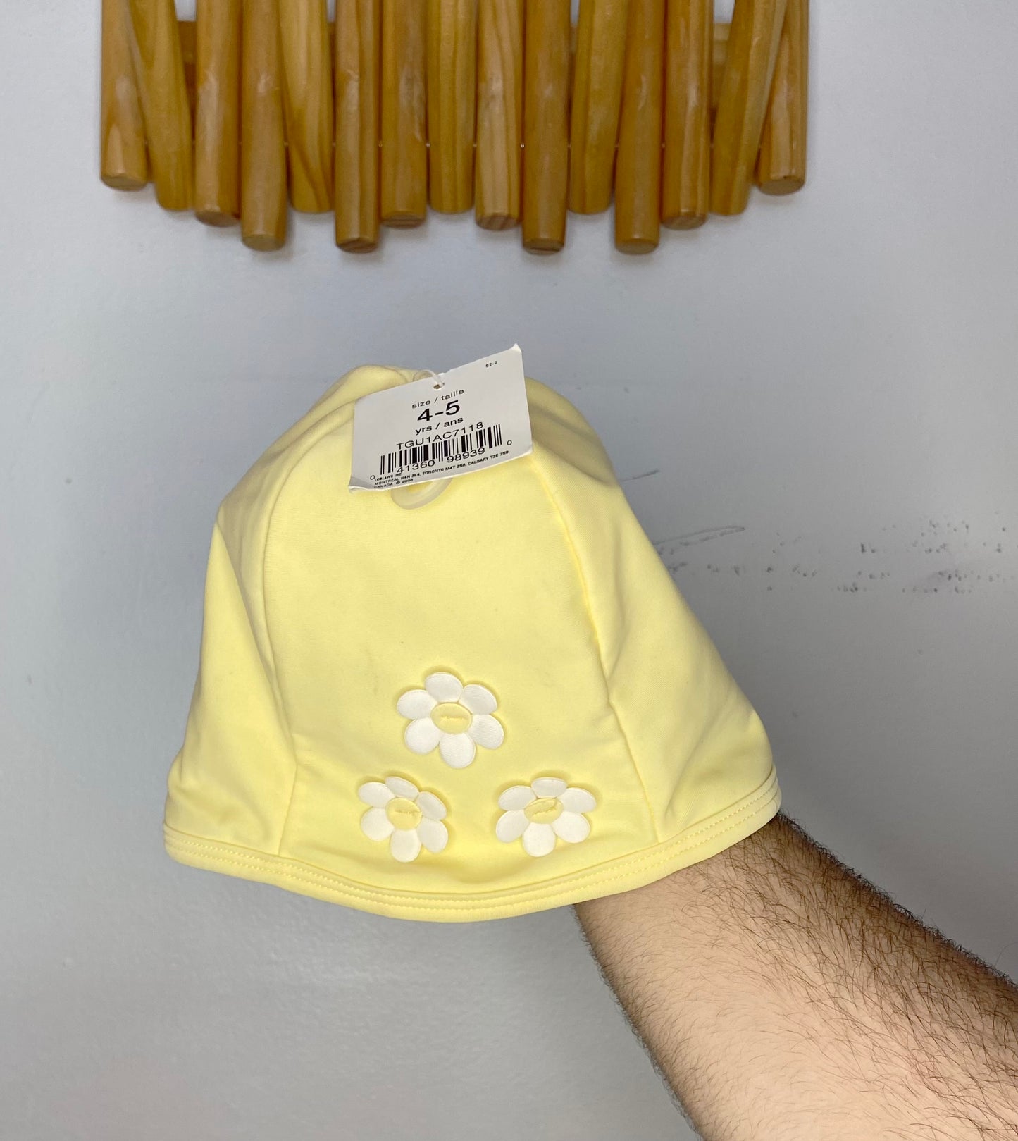 Yellow swim cap 4-5y NEW